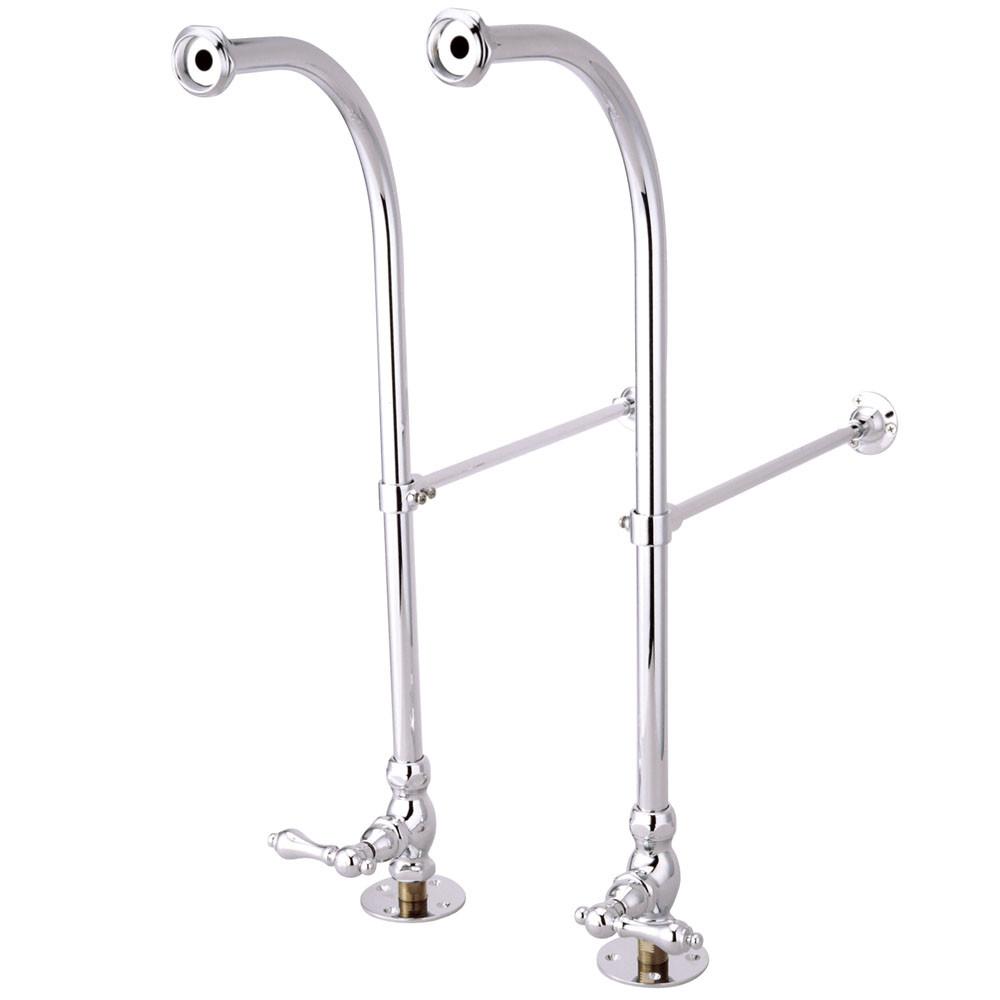 Kingston Chrome Freestanding Bath Clawfoot Faucet Supply Lines W