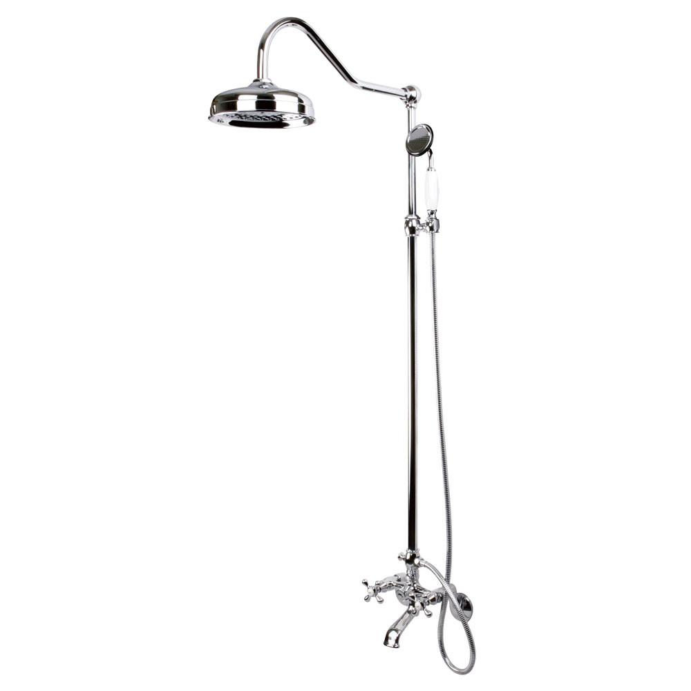 Kingston Brass Chrome Clawfoot Tub Faucet Shower Combination