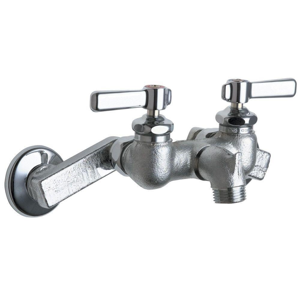 Chicago Faucets 2 Handle Kitchen Faucet In Chrome With 2 1 2 Inch