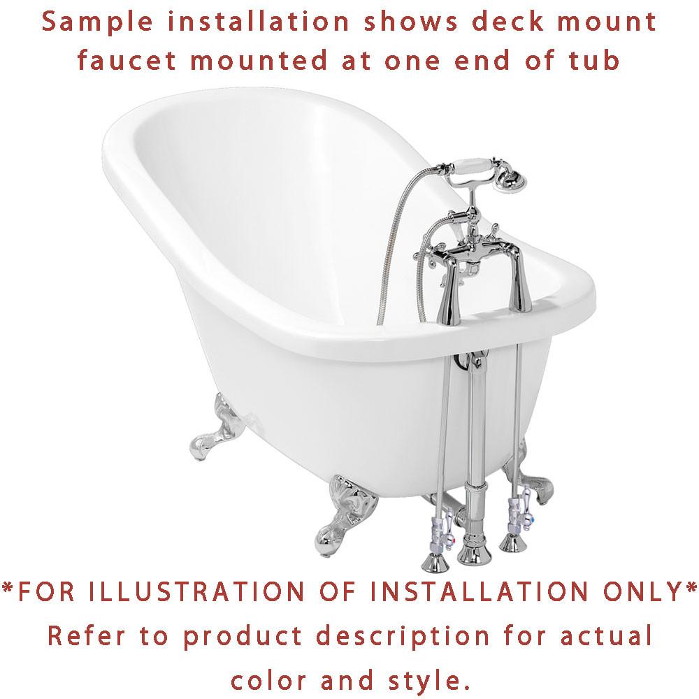 72 Large Claw Foot Tub With Satin Nickel Clawfoot Tub Faucet And