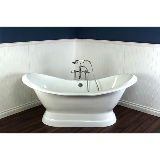 72 Cast Iron Freestanding Tub With Chrome Tub Faucet And Hardware