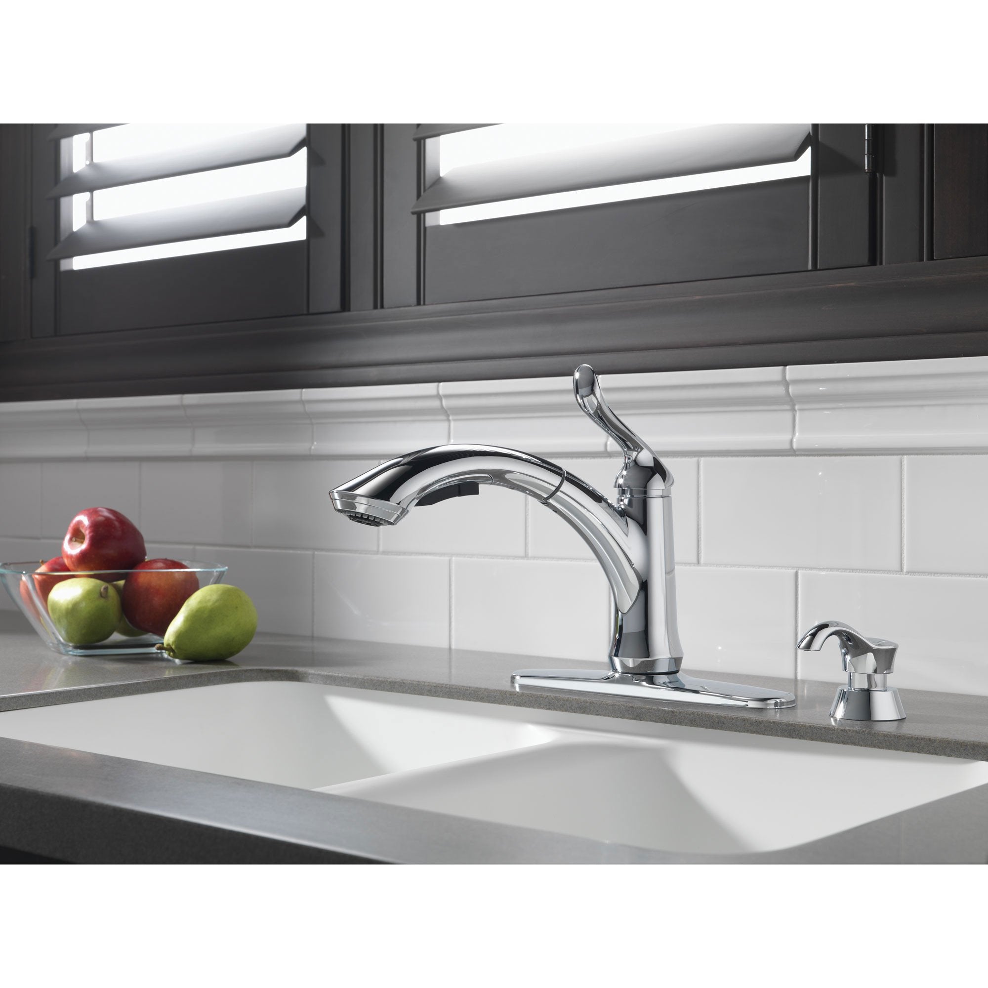 Delta Chrome Finish Linden Collection Single Handle Water Efficient Pu Faucetlistcom