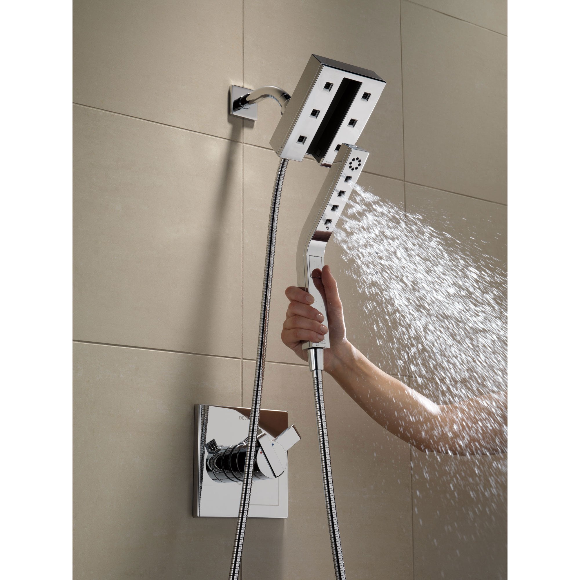 Delta Chrome Ara Modern Shower Control with Valve, Shower ...