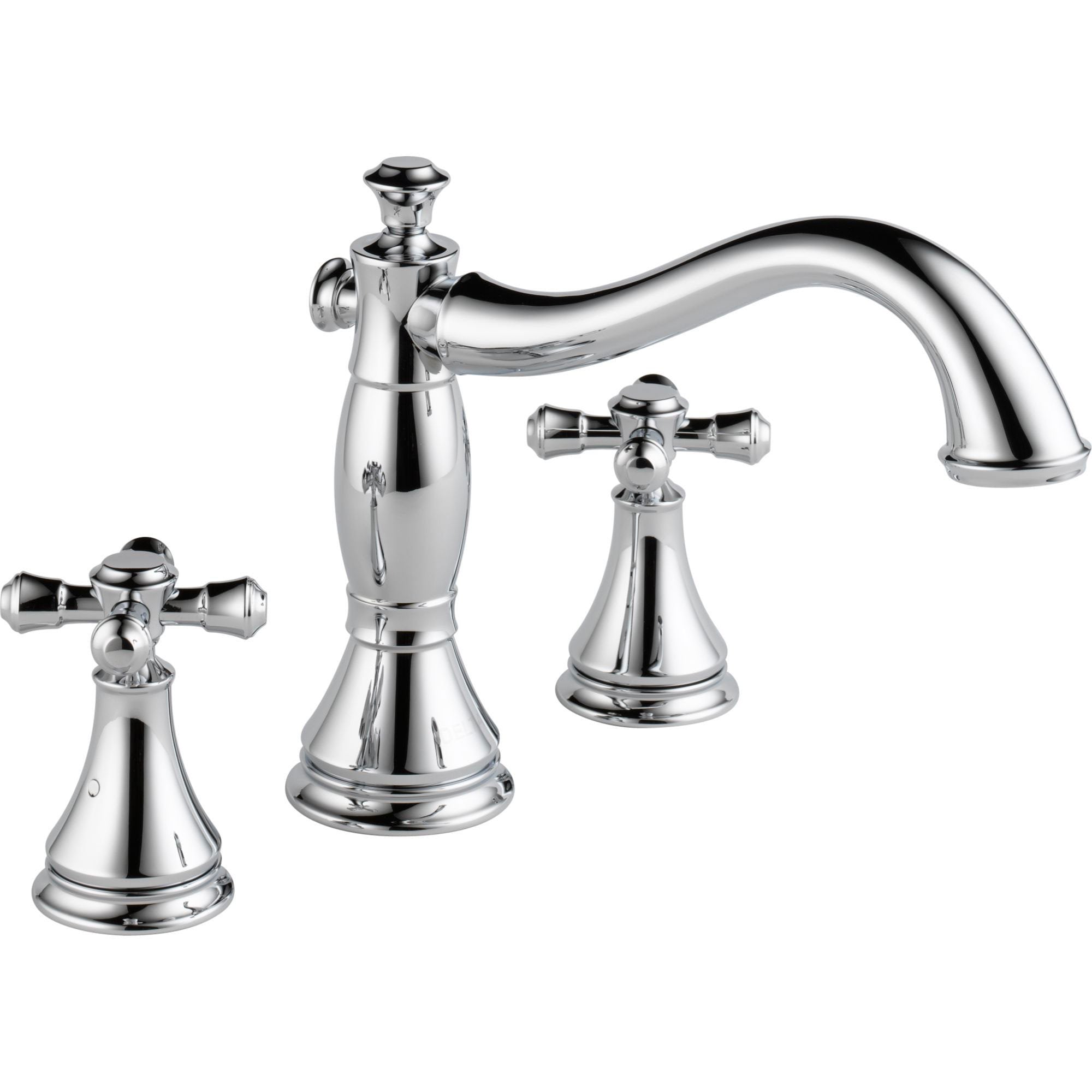 Delta Cassidy Chrome 3 Hole Roman Tub Filler Faucet Includes Valve And