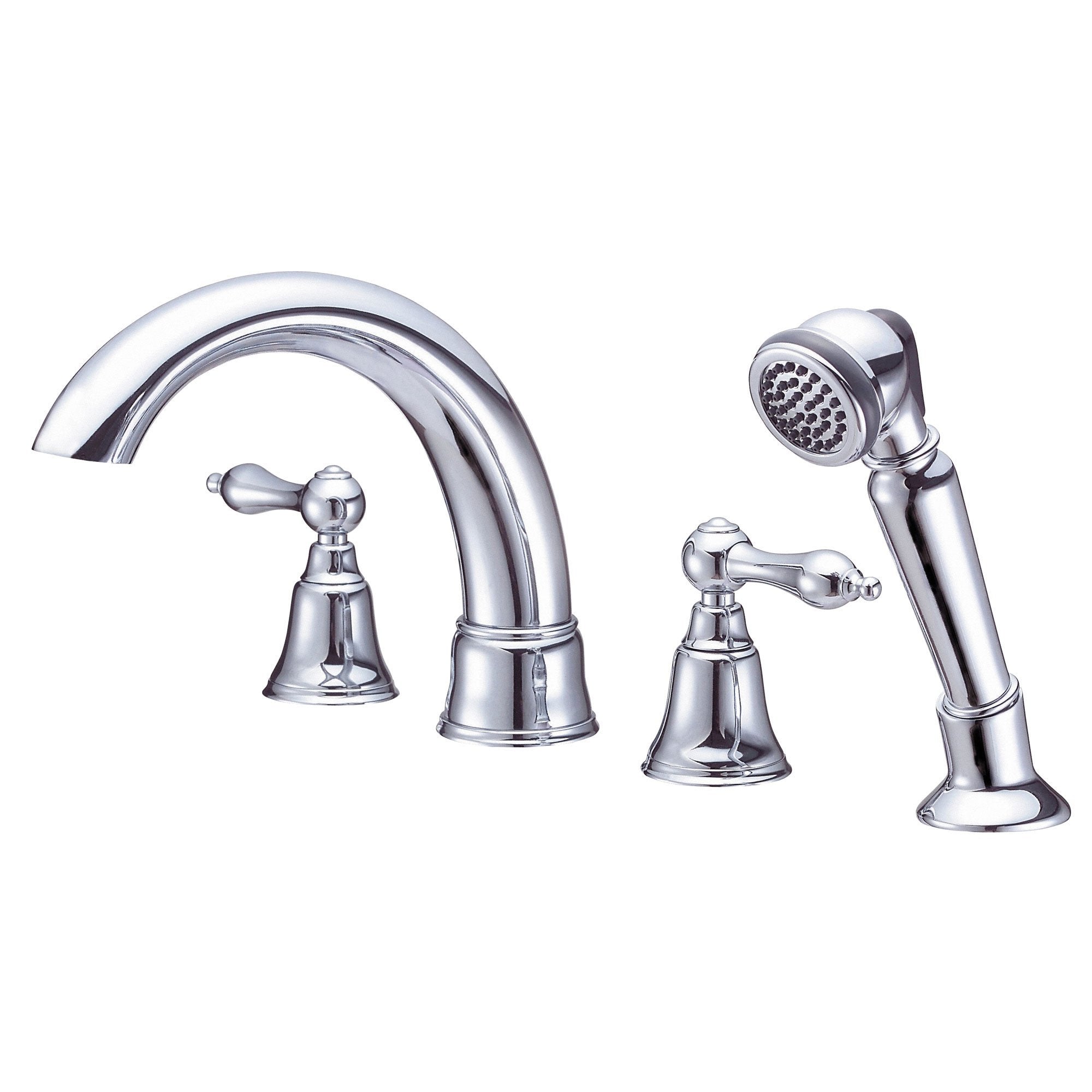 Danze Fairmont Chrome Widespread Roman Tub Filler Faucet With Hand