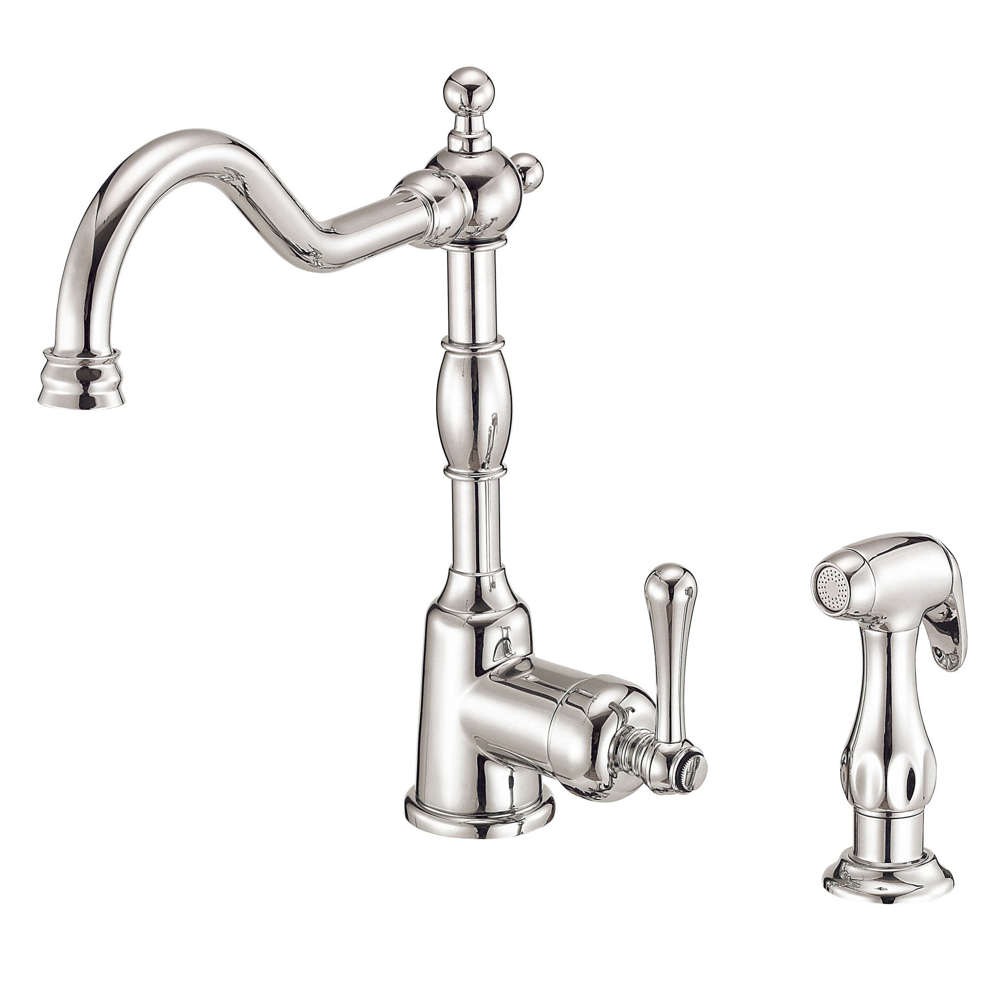 Danze Opulence Polished Nickel Single Side Handle Kitchen Faucet With Faucetlistcom