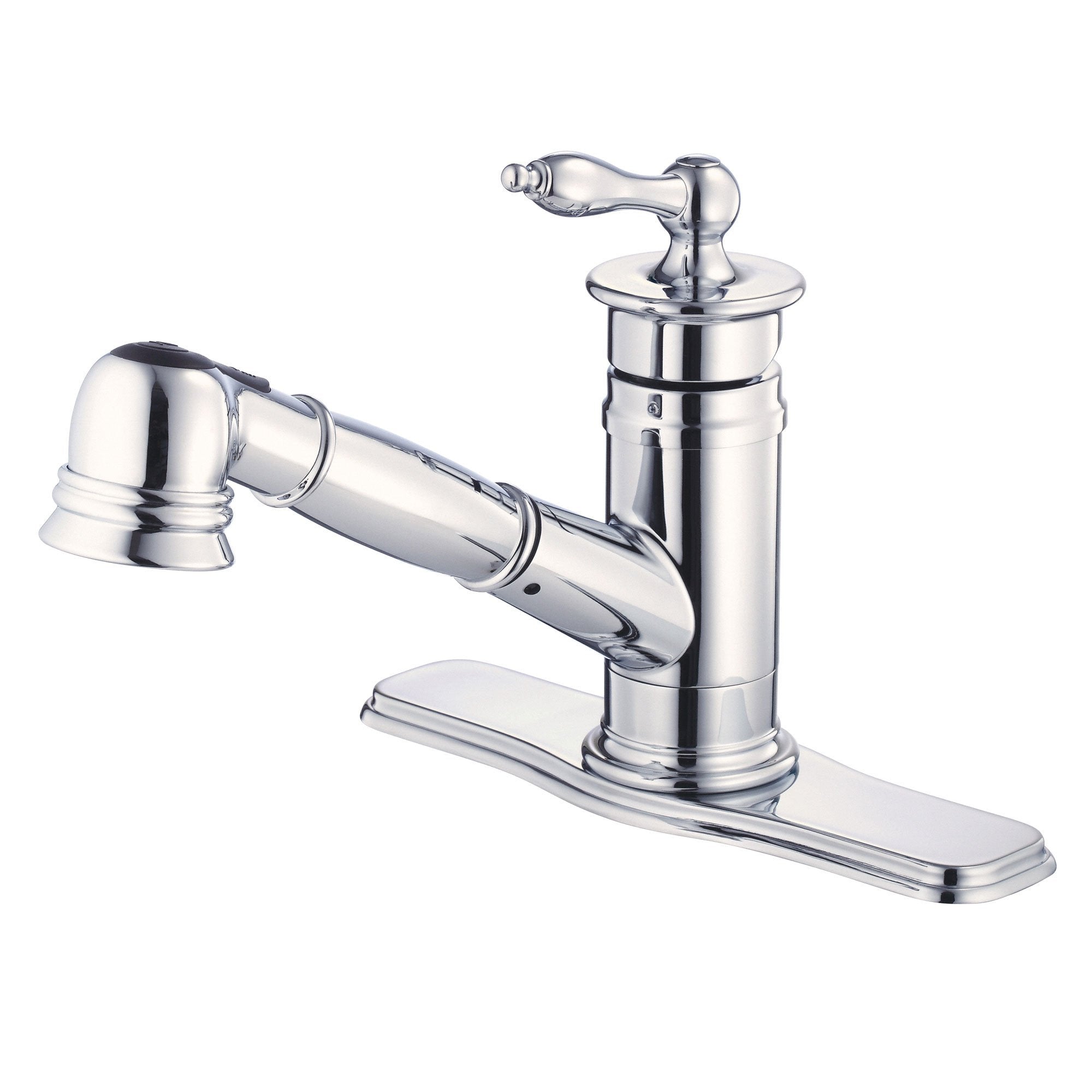 Danze Prince Single Handle Chrome Pull Out Spout Kitchen Faucet