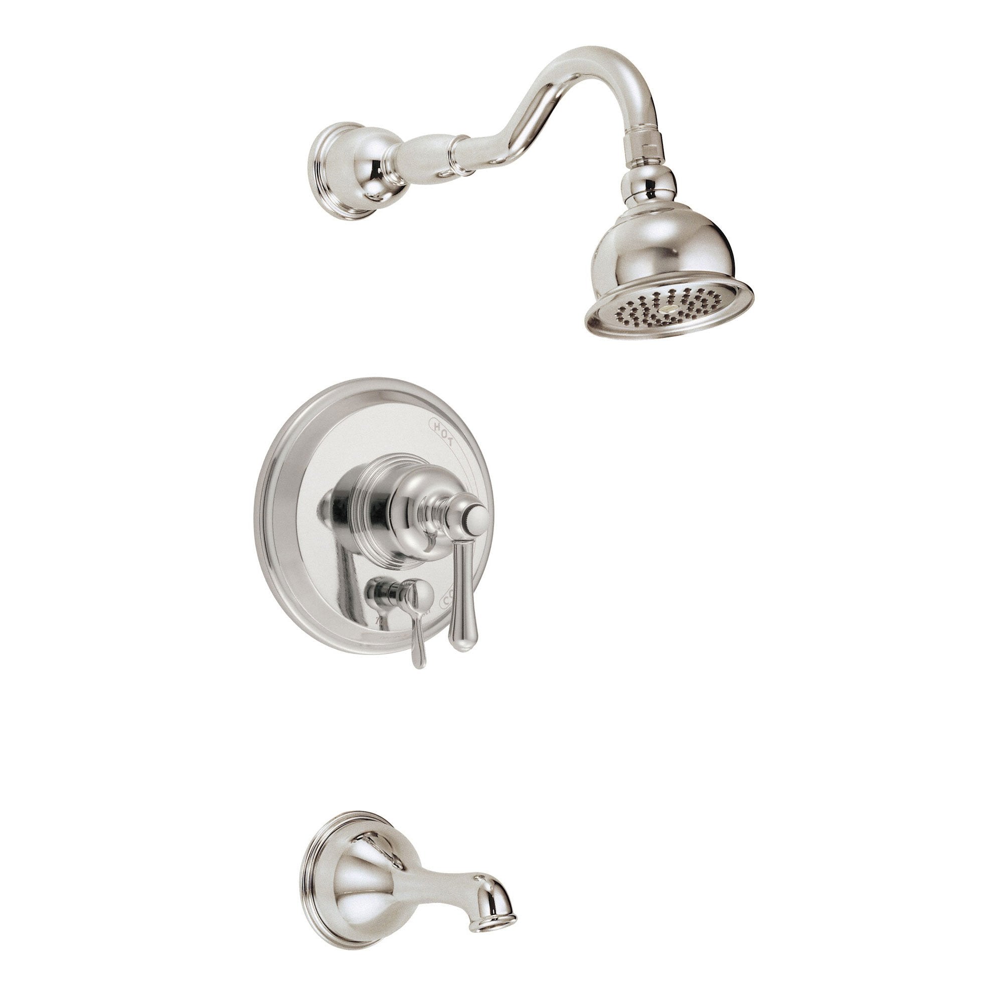 Danze Opulence Polished Nickel Single Handle Tub And Shower Combinatio   D502157PNVT C 