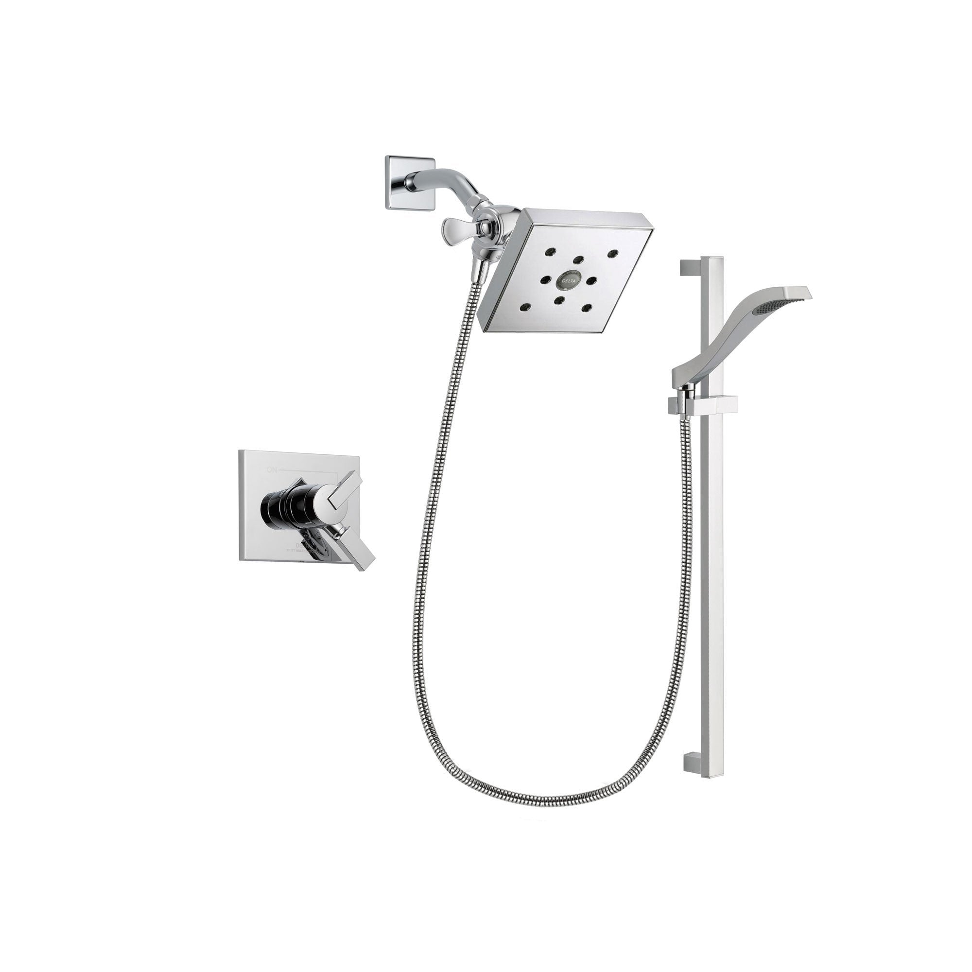 Delta Vero Chrome Shower Faucet System With Shower Head And Hand