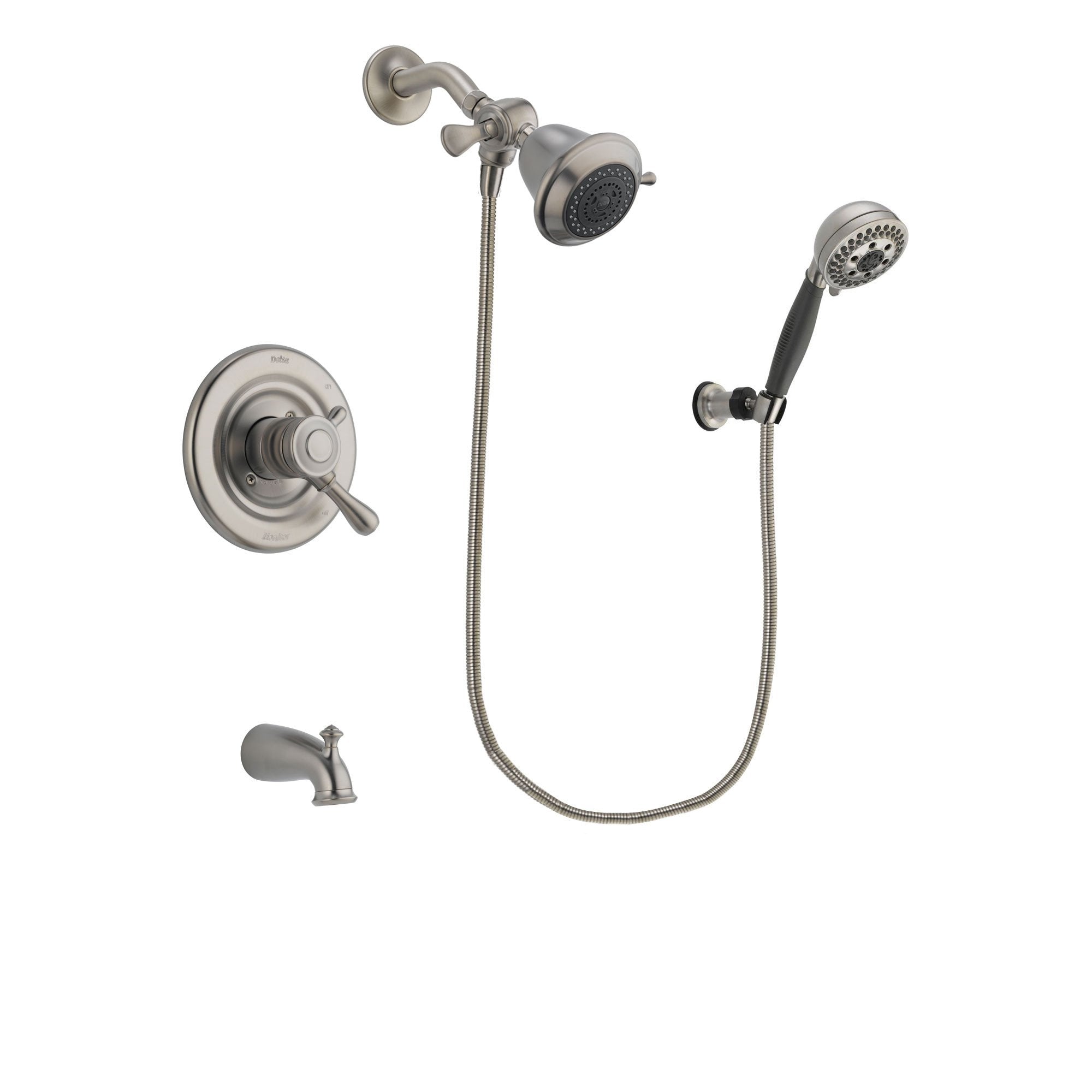 Delta Leland Stainless Steel Finish Dual Control Tub And Shower Faucet   DSP1947V 