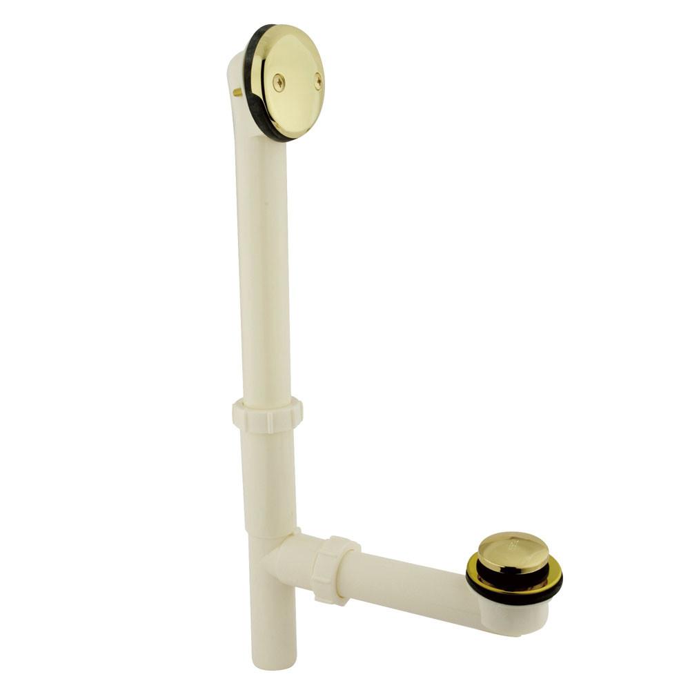 Kingston Polished Brass 16 Tub Waste Overflow With Tip Toe Drain Dtta2162