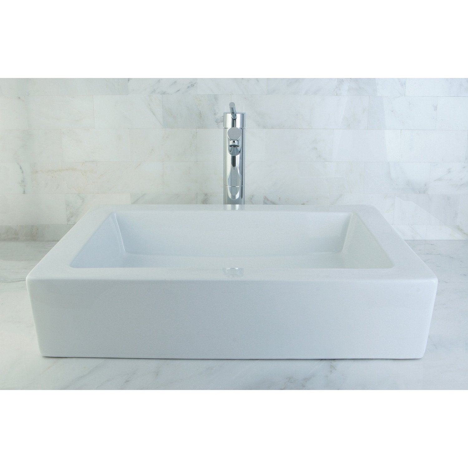 Kingston Pacifica White China Vessel Bathroom Sink Without