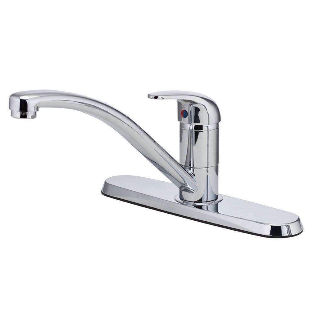 Price Pfister Pfirst Series 1 Handle Kitchen Faucet In Polished Chrome Faucetlistcom