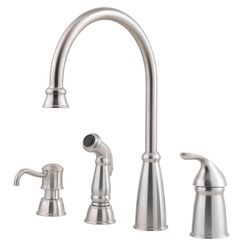 Price Pfister Avalon Single Handle Kitchen Faucet With Sidespray And S Faucetlistcom