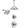 Delta Cassidy Chrome Finish Shower System with Control Handle, 3-Setting Diverter, Showerhead, and Ceiling Mount Showerhead SS1429726