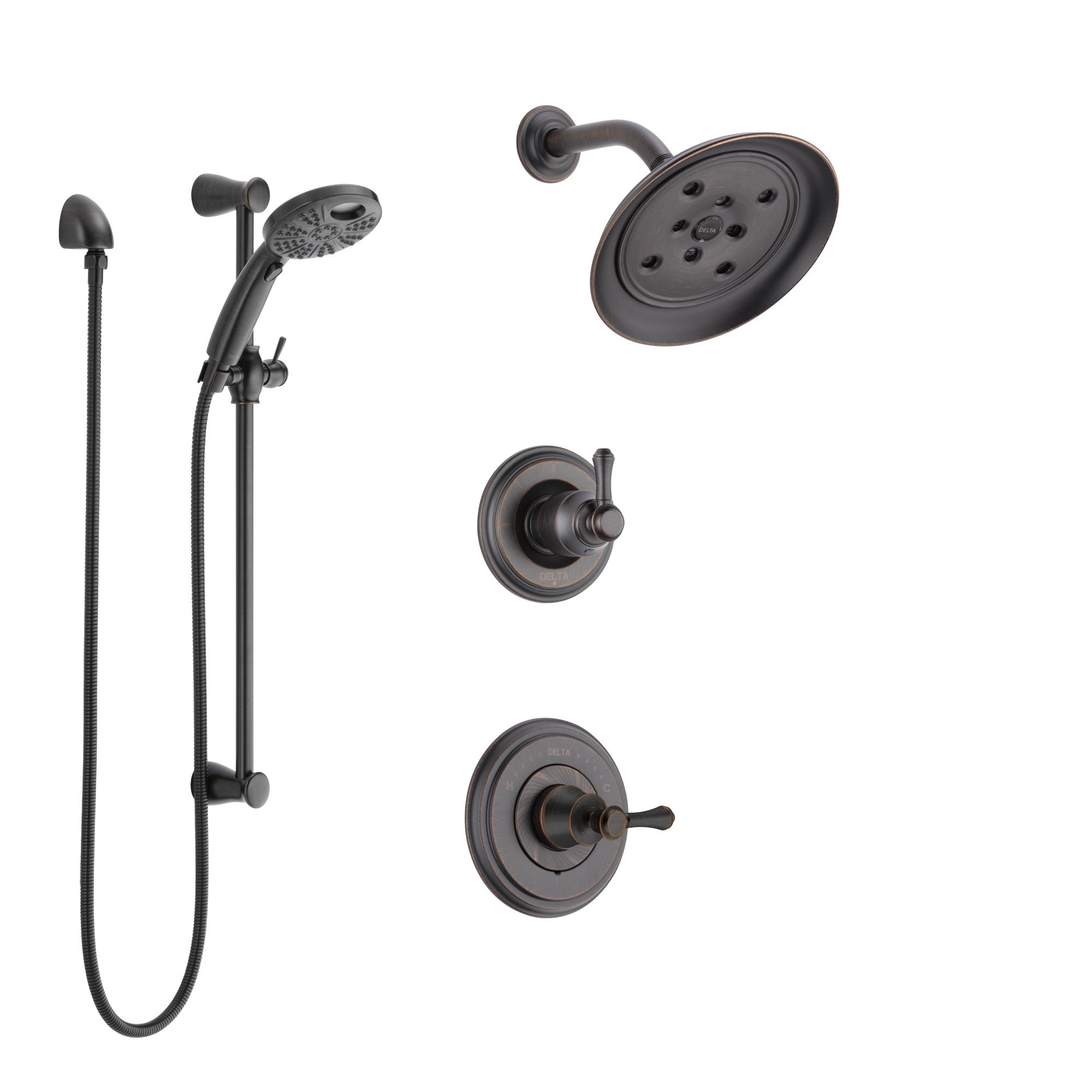 Delta Cassidy Venetian Bronze Finish Shower System With Control Handle   SS142973RB4 2000x 