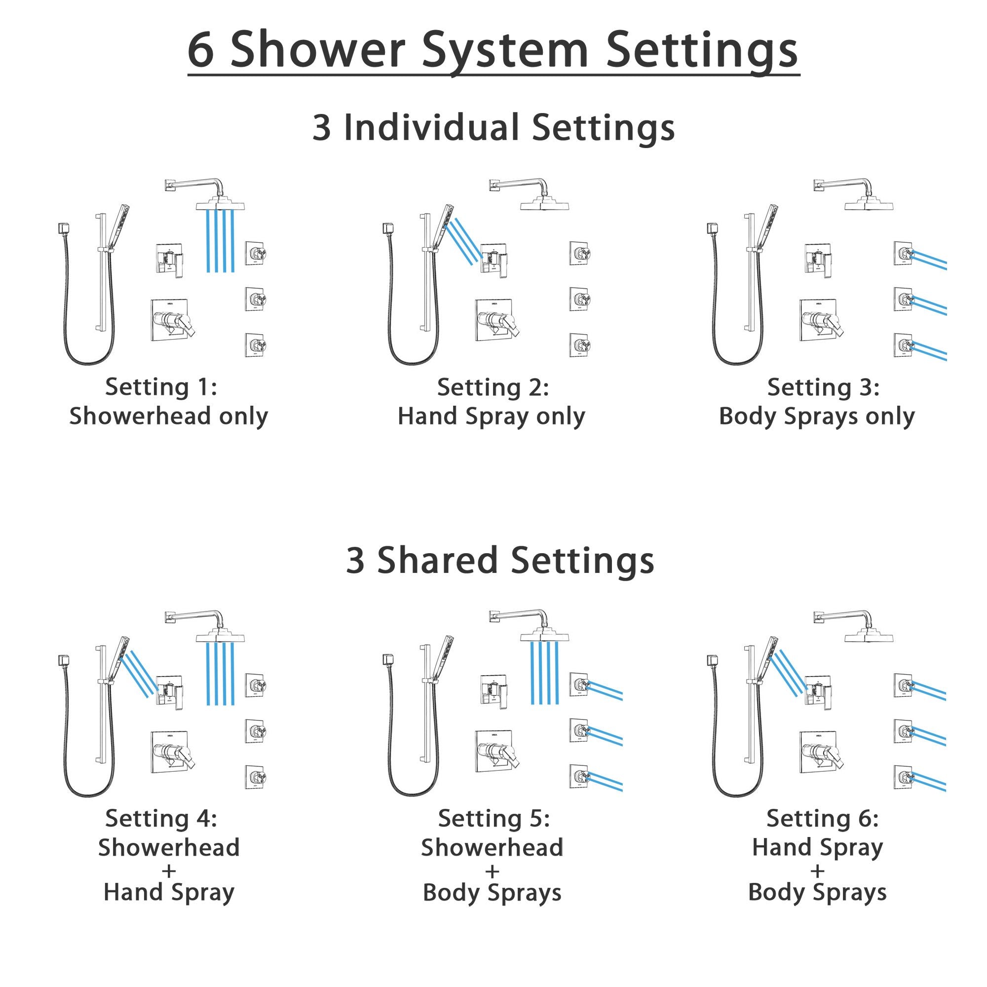 Delta Ara Chrome Finish Shower System with Dual Thermostatic Control H