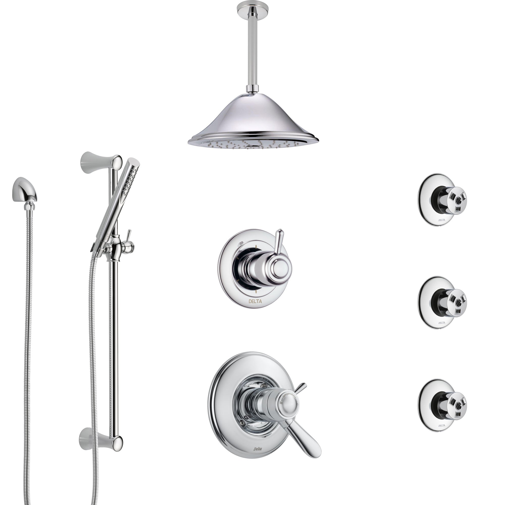 Delta Lahara Chrome Shower System with Dual Thermostatic Control 