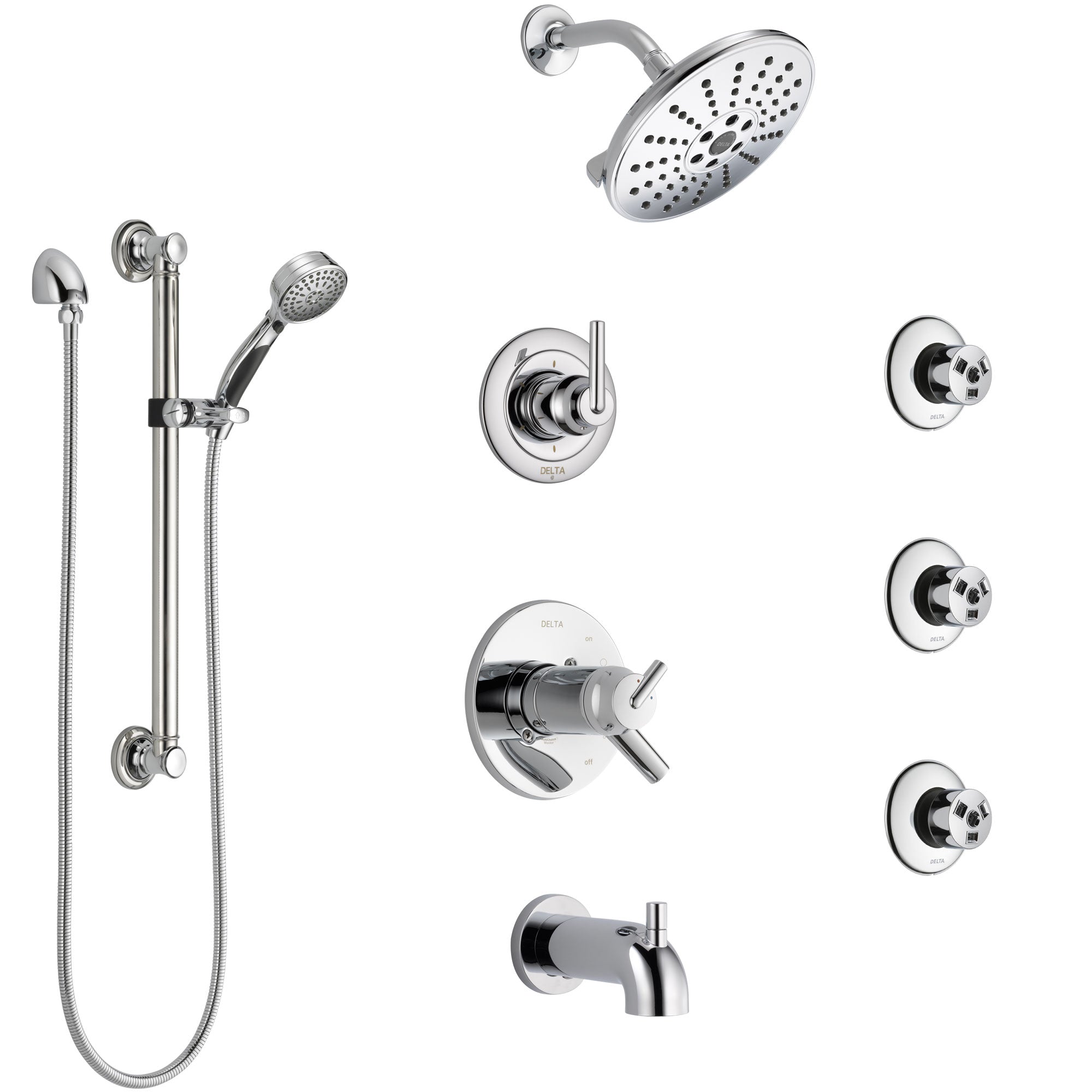 Delta Trinsic Chrome Dual Thermostatic Control Tub and Shower 