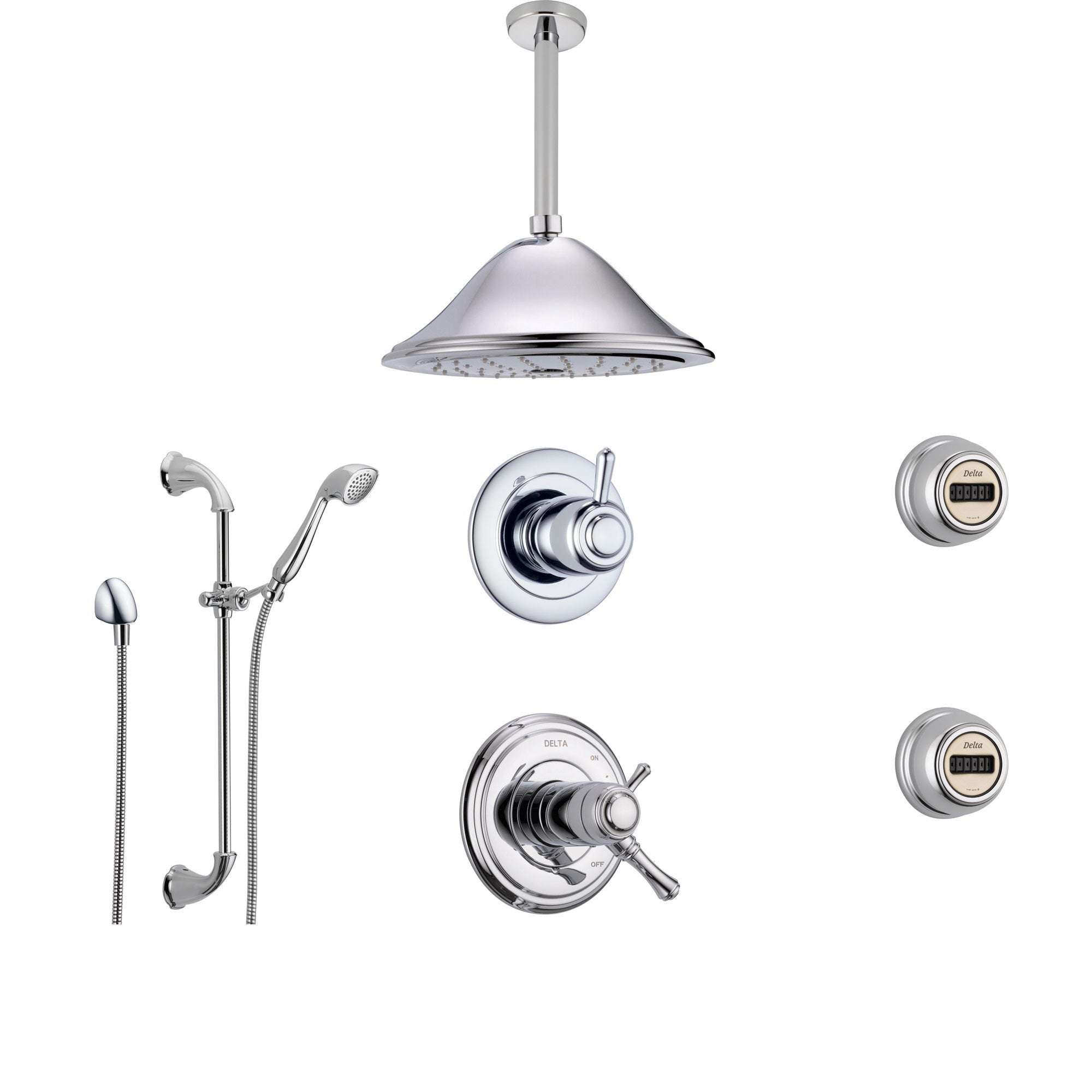 Delta Cassidy Chrome Shower System with Thermostatic Shower Handle