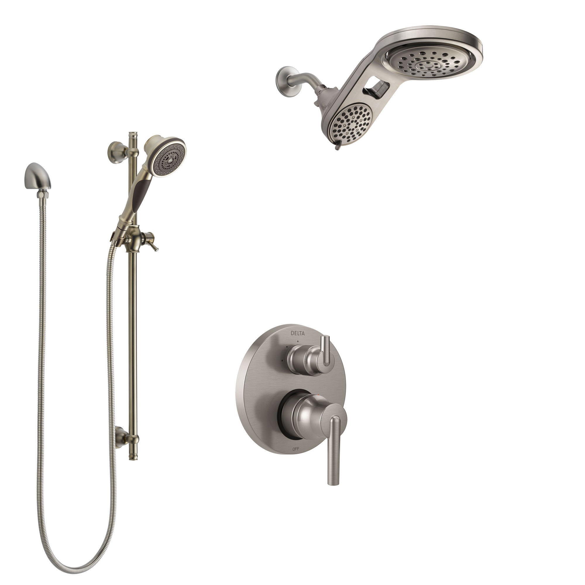 Delta Trinsic Stainless Steel Finish Shower System with Control Handle