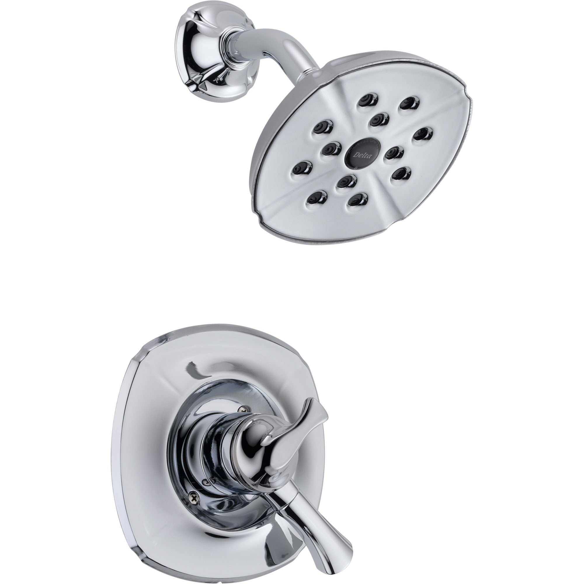 Delta Addison Dual Control Temp Volume Chrome Shower Faucet With