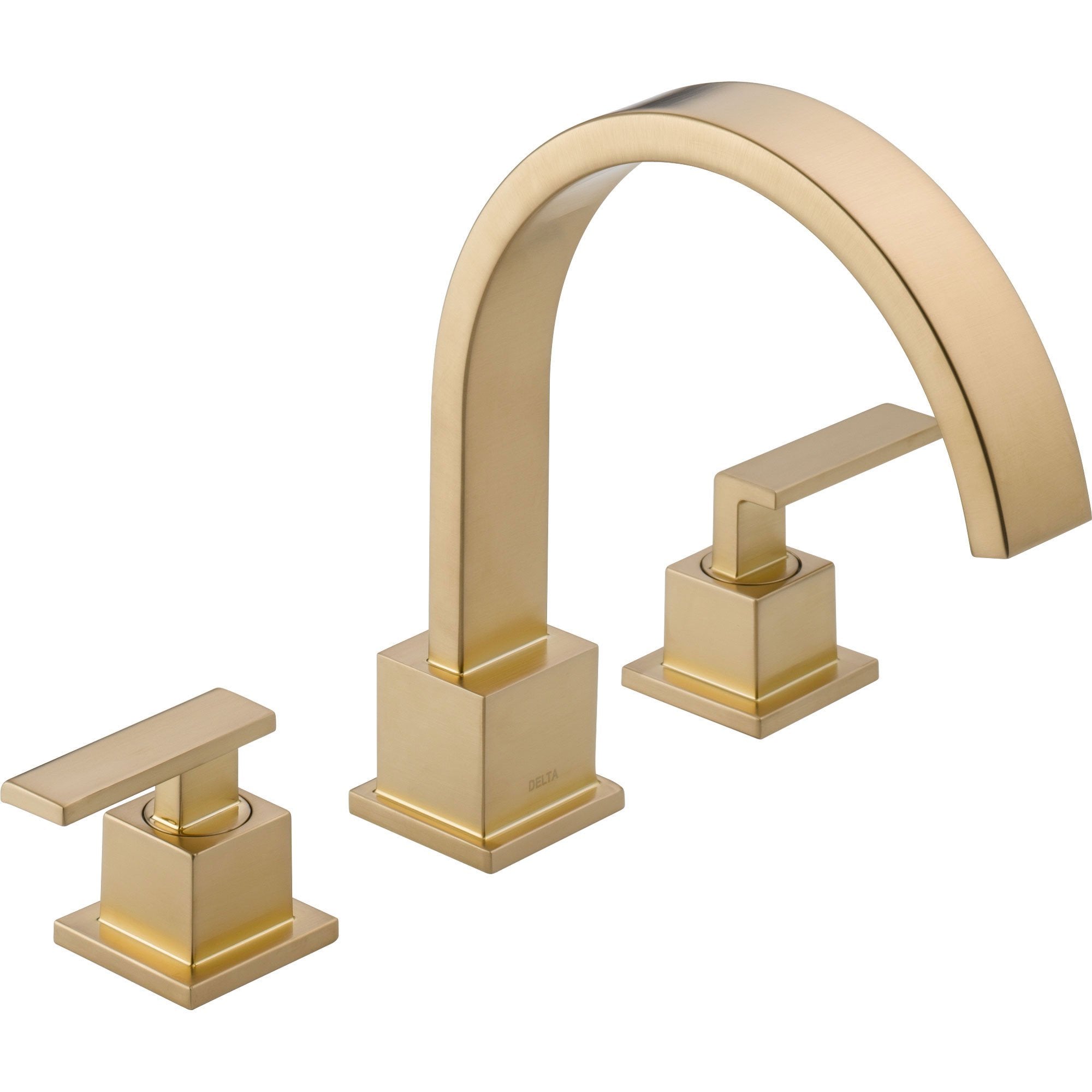 Delta Vero Modern Champagne Bronze Roman Tub Filler Faucet ...