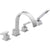 Delta Vero Deck-Mount Chrome Roman Tub Faucet Trim Kit with Handshower 521911