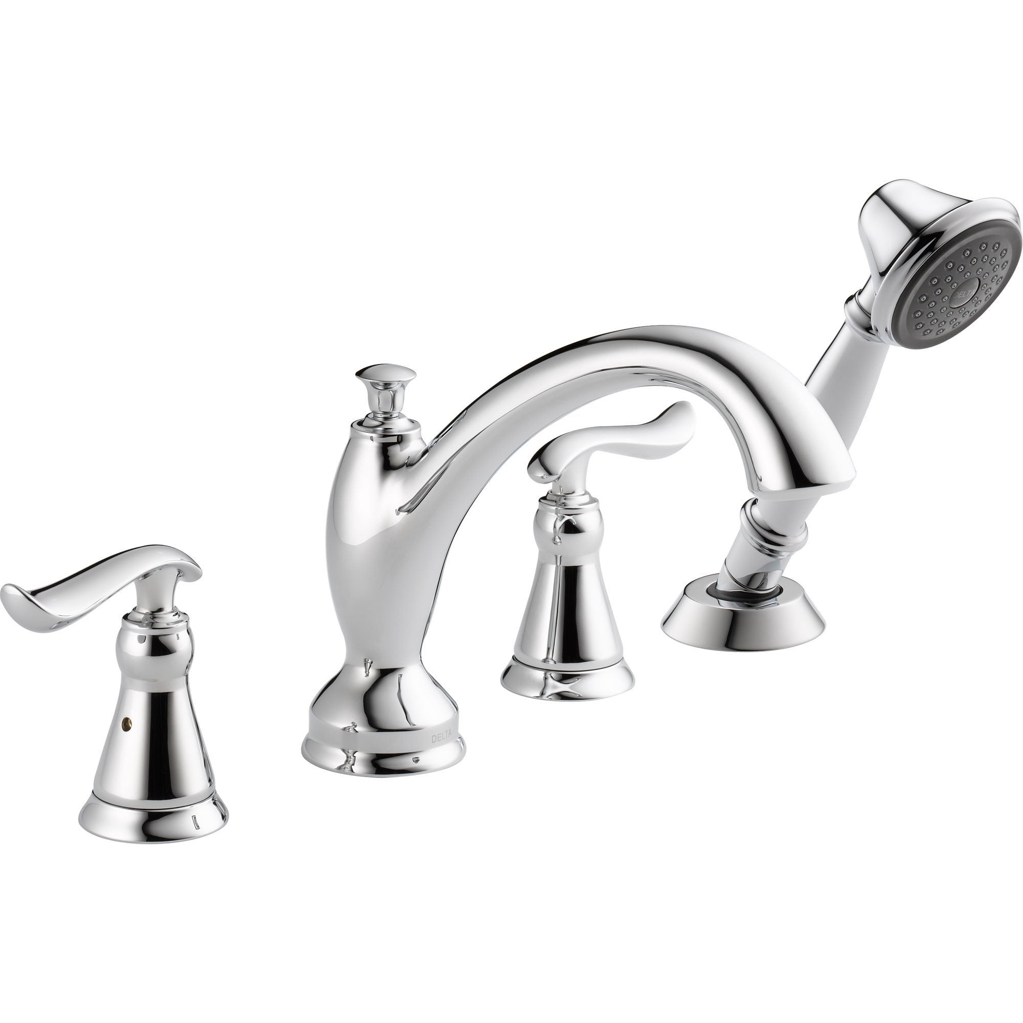 Delta Linden Deck Mount Roman Tub Faucet With Handshower In Chrome