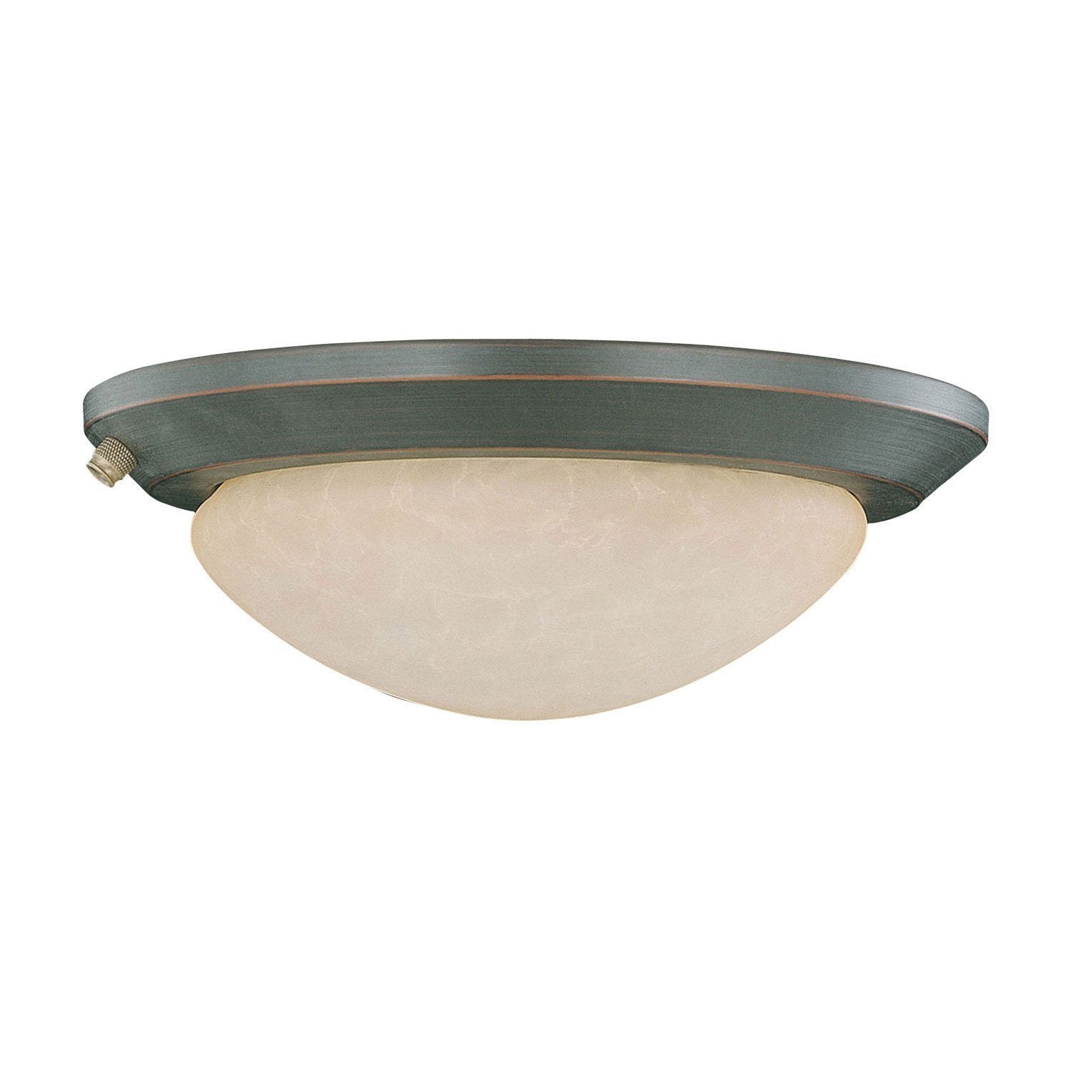 Concord Fans 2 Light Oil Rubbed Bronze Finish Low Profile Ceiling