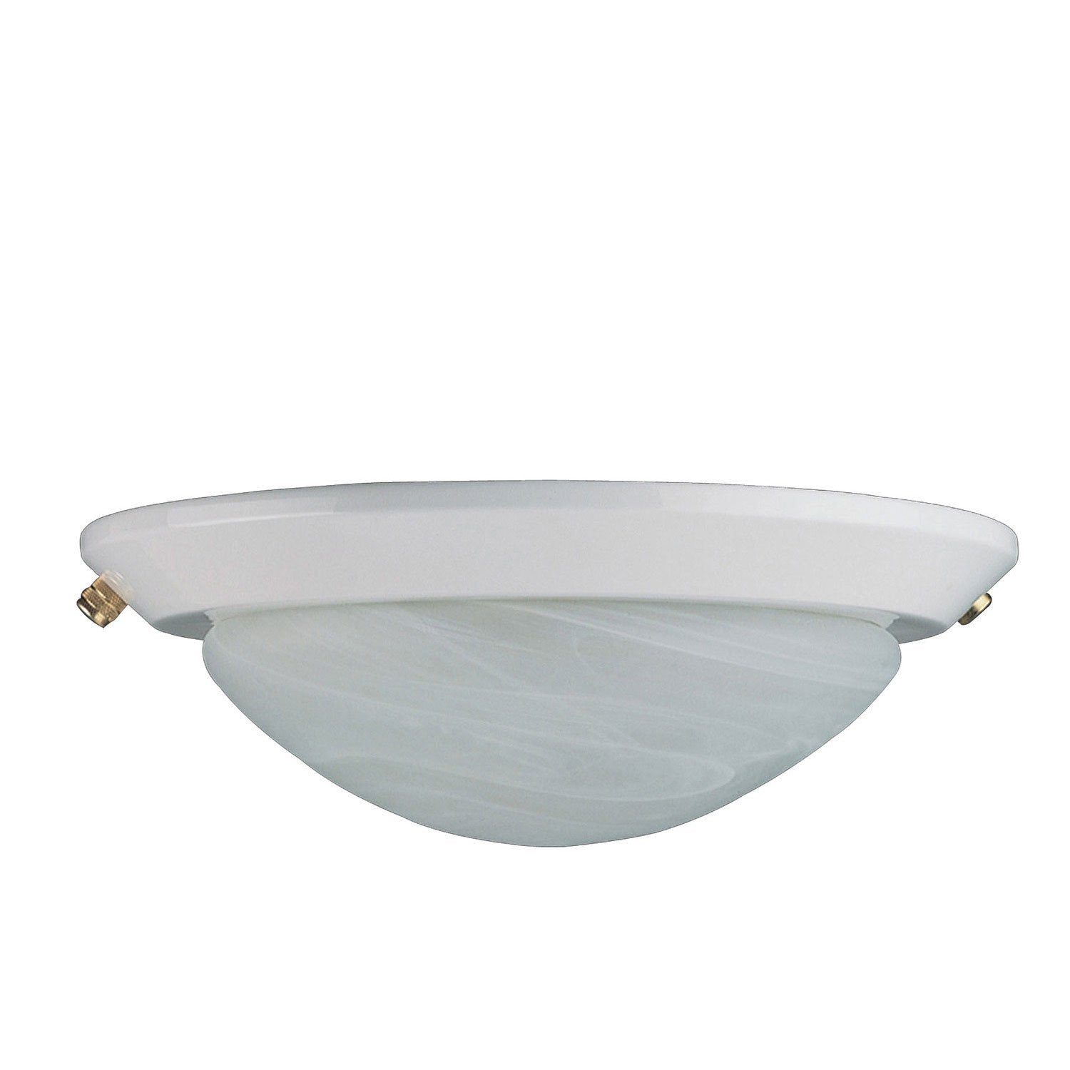 Concord Fans 2 Light White Finish Low Profile Ceiling Fan Light