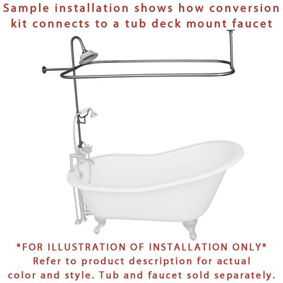 convert clawfoot tub to shower