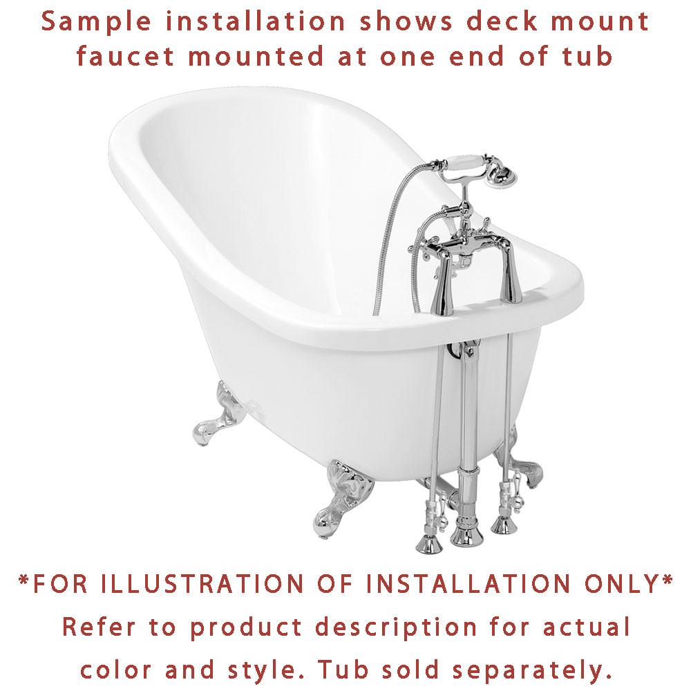 clawfoot tub faucet tub mount