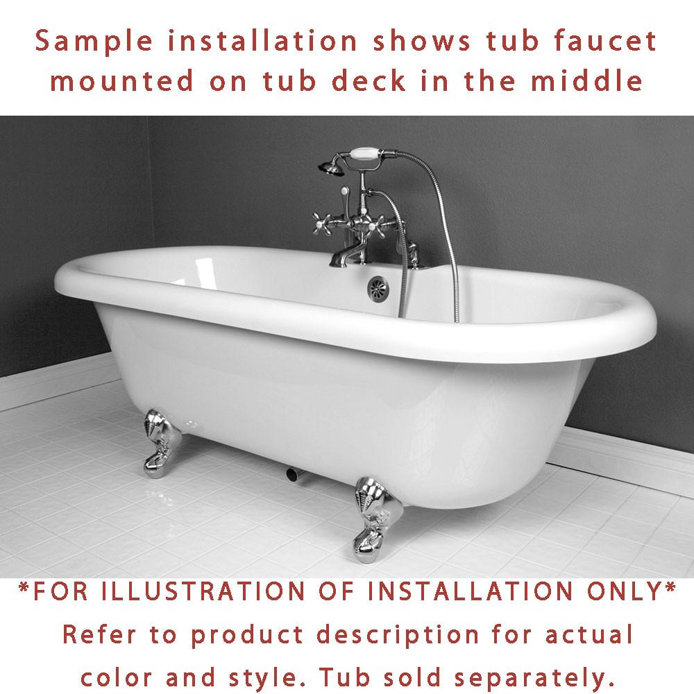 clawfoot tub faucet tub mount