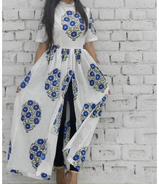 Blue Flower Garland Cape – Priya Keswani Label