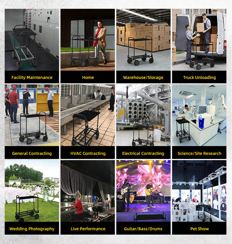 Lightweight Portable Production Cart That’s Expandable and Foldable