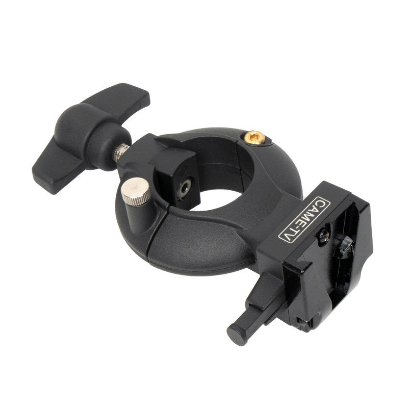 Adjustable Pin Lock Swing Clamp for 22-36mm Tubing With Center Saddle and V-Mount