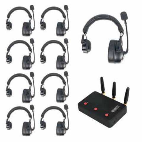 Up to 9 Headsets with Hub