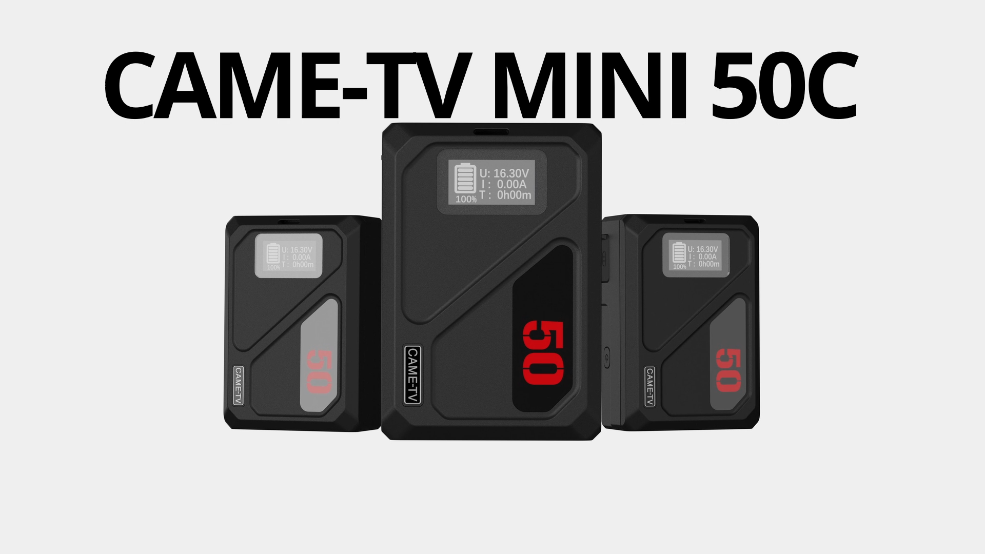 CAME-TV Mini 50C D-Tap V-Mount Lightweight Battery Featuring Samsung 18650, Bidirectional USB-C along with USB-A Ports