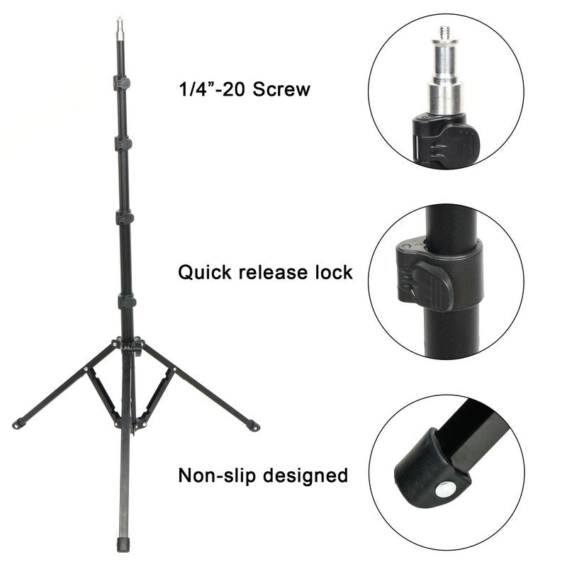 CAME-TV Compact and Portable Reverse Folding Light Stand