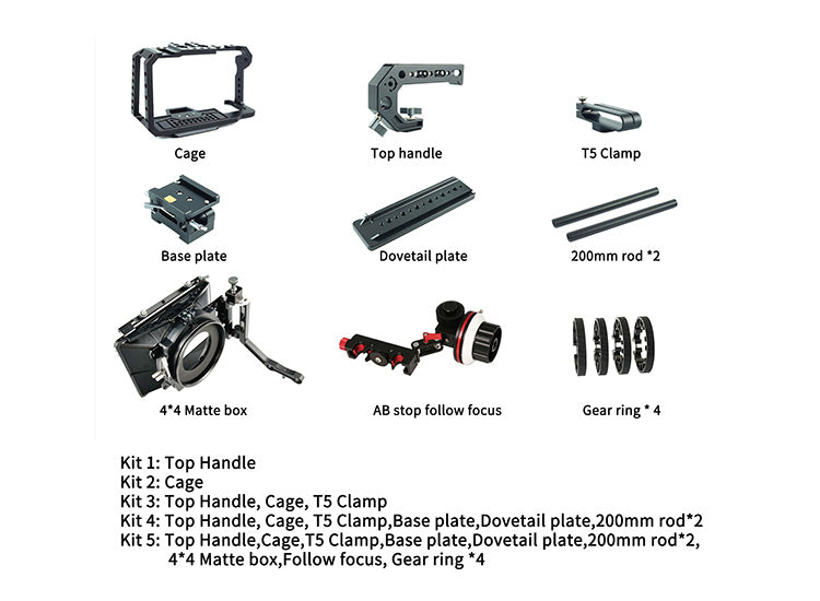 CAME-TV Build Your Own Cage Kit For BMPCC 4K and 6K Cameras