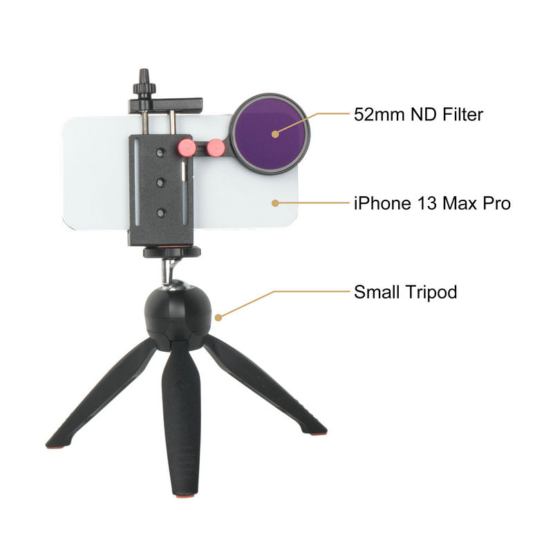 Smartphone Clamp With 52mm Adapter For Filter and Lens