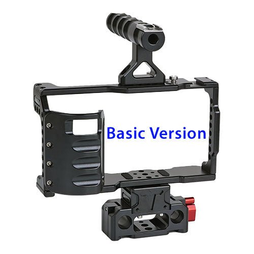 CAME-TV BMPCC 4K / 6K Cage With Grip And Rod Base For BlackMagic Pocke