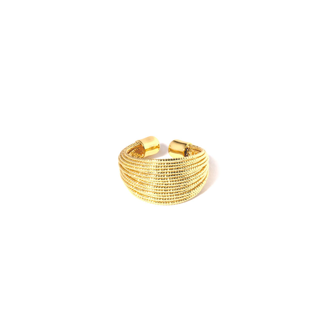 Billede af #GoldenThreads XL Ørering / Earcuff / fingerring - 18 karat forgyldning