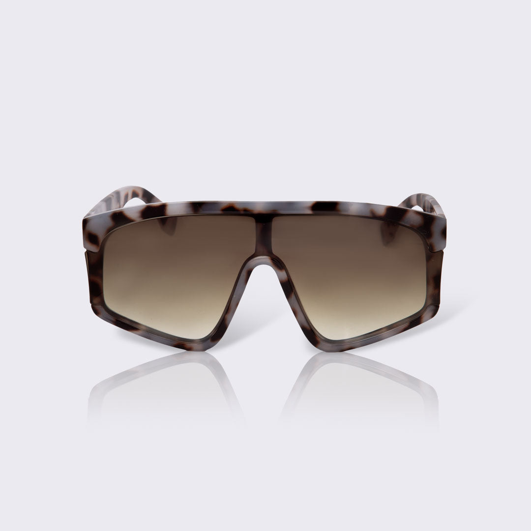 Billede af #Milky - solbriller med leopardmønstret stel med røget / brune brilleglas