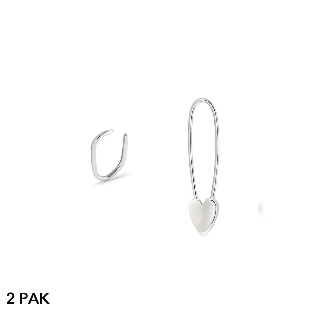 Se #CuteHearted Øreringe / Earcuffs - 2 pak - Sterling sølv - SPAR 49 KR. hos Dropps By Szhirley