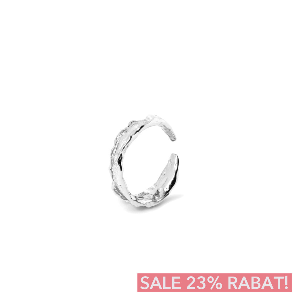 Billede af #Foily fingerring / Cuff - onesize - regulerbar størrelse - Sterling sølv