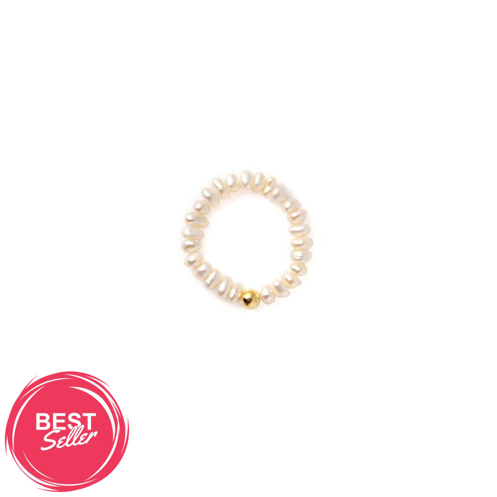 Billede af #PearlString perle fingerring - onesize - regulerbar størrelse