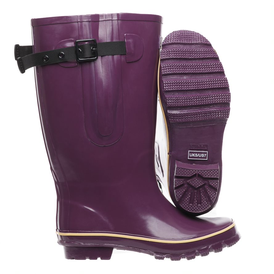 wide calf purple boots