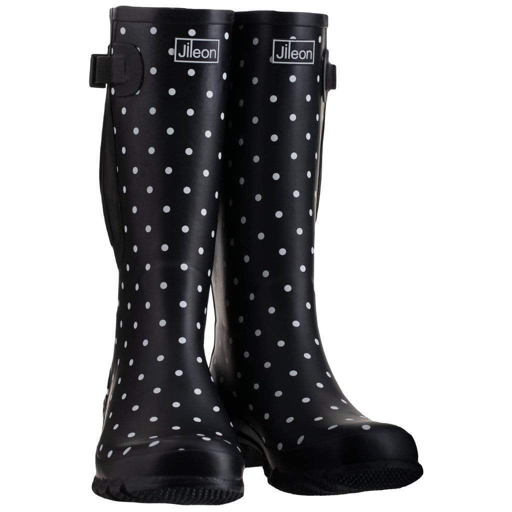 wide calf black rain boots